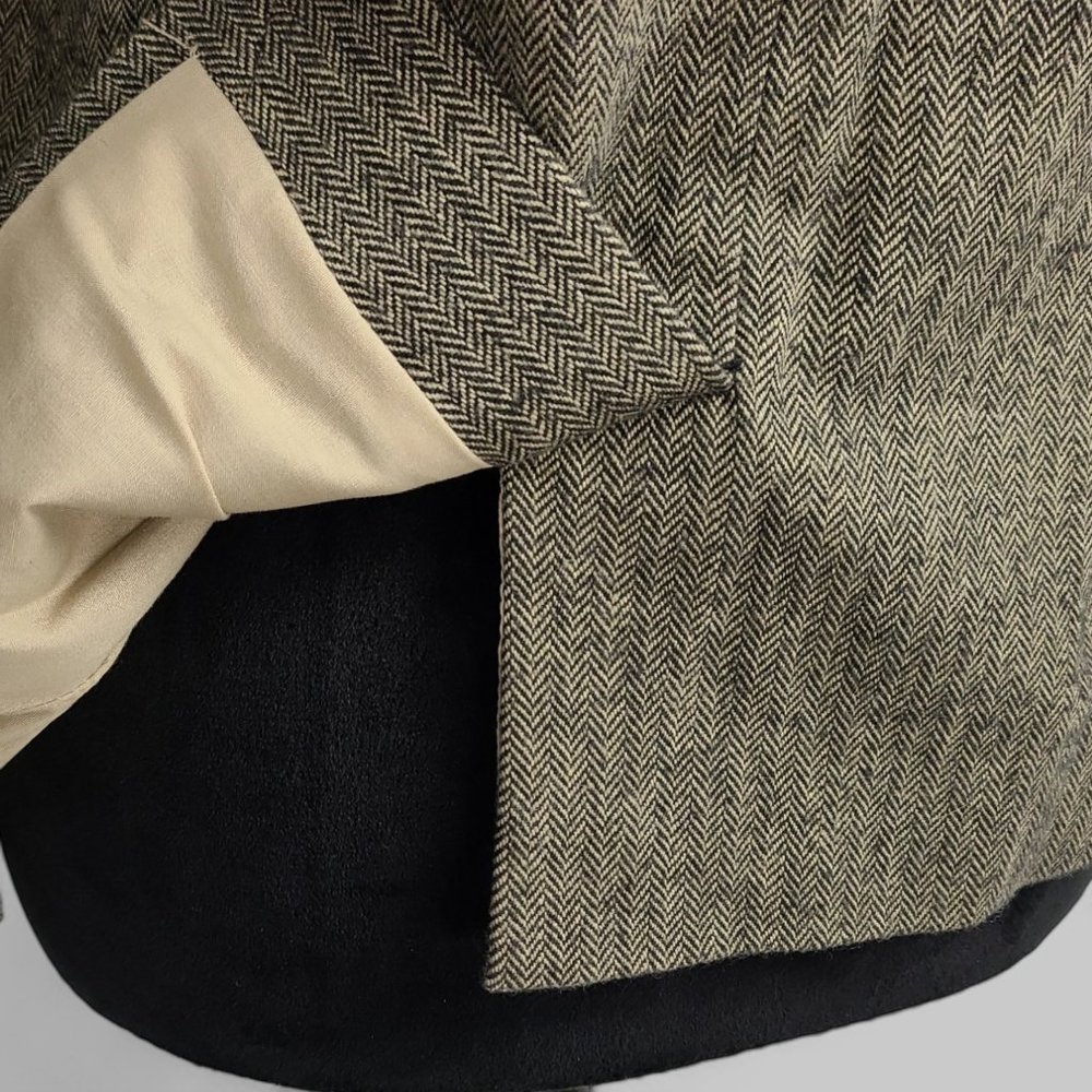 Gap Womens Blazer Herringbone Academia Blazer Jacket Brown Sz 4 - Picture 8 of 10
